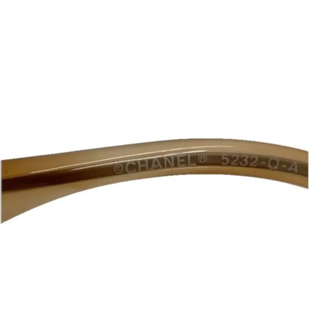 CHANEL Quilted Frame‎ Sunglasses Oversized Women 5232-Q Beige Brown - Picture 4 of 6